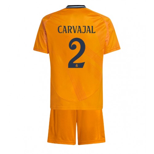 Dres Real Madrid Daniel Carvajal #2 Gostujuci za djecu 2024-25 Kratak Rukav (+ kratke hlače)